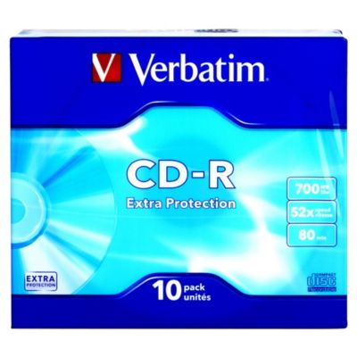 Verbatim CD-R Slim Case Blank Disks 10-pack