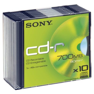 Sony CD-R Blank Disks 10-pack
