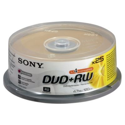 Sony DVD+RW Blank Disks 25-pack