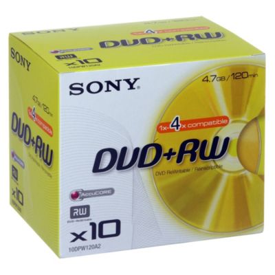 Sony DVD+RW Blank Disks 10-pack