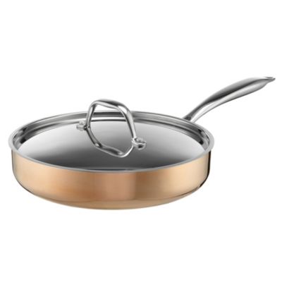 Cook's Collection Copper Tri-ply 24cm Saut&eacute; Pan with Lid