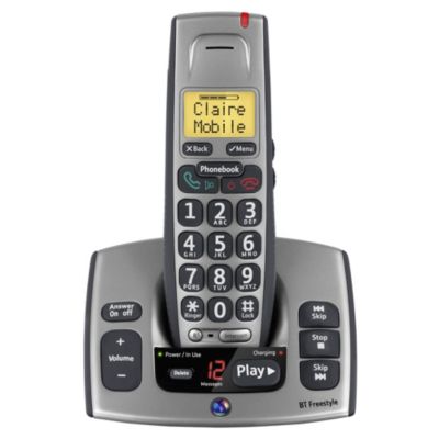 BT Freestyle 750 Single Cordless Telephone