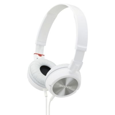 Sony ZX300 White Overhead Headphones