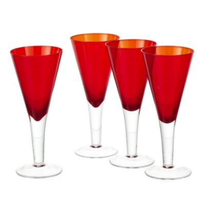 Tu Red Conical Wine Glass 4-pack