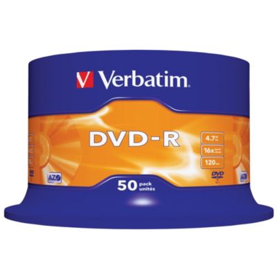 Verbatim Blank DVD-R Disks 50-pack
