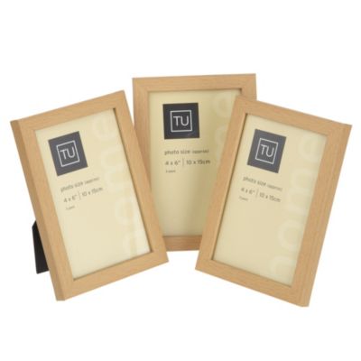 Tu Oak-effect Frame 4x6" Set of 3