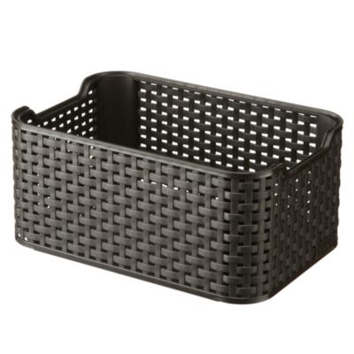 Curver Brown Rattan Style Storage Box Small