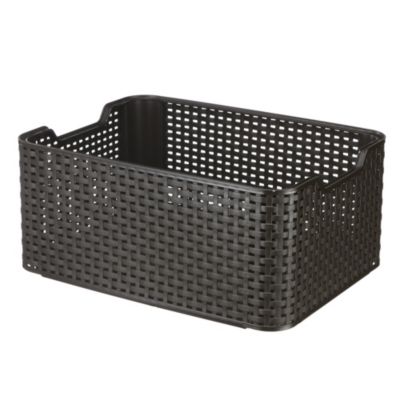 Curver Brown Rattan Style Storage Box Medium