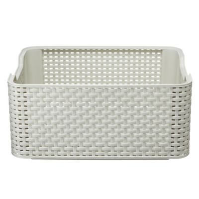 Curver White Rattan Style Storage Box Medium