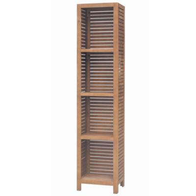 Medina Slatted Tall Bathroom Cabinet