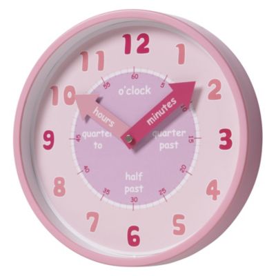 Tu Kids' Pink Wall Clock