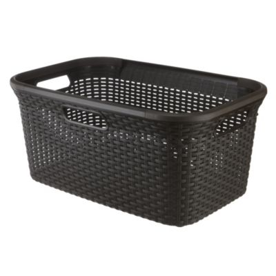 Curver Brown Rattan Style Laundry Basket