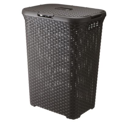 Curver Brown Rattan Style Laundry Hamper