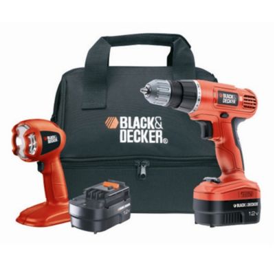 Black and Decker EPC12TCBK 12V Drill Driver with Second Battery, Torch & Soft Bag