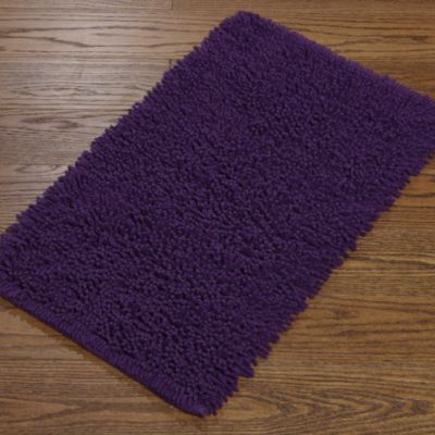 Tu Purple Shaggy Chenille Bath Mat