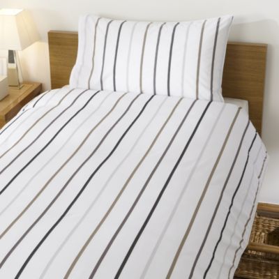 Home Collection Yarn Dyed Herringbone Stripe Bed Linen Set