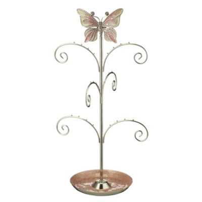 Tu Large Pink Butterfly Jewellery Holder