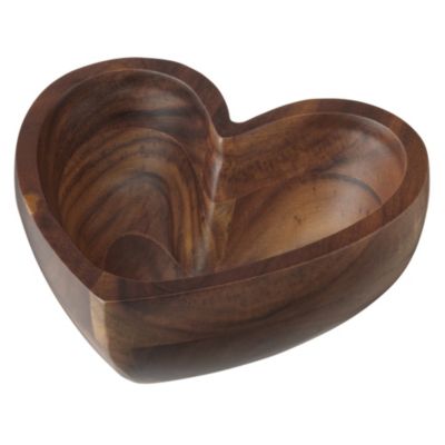 Tu Acacia Heart-shaped Nibble Bowl