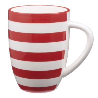Tu Strada Striped Mug Red