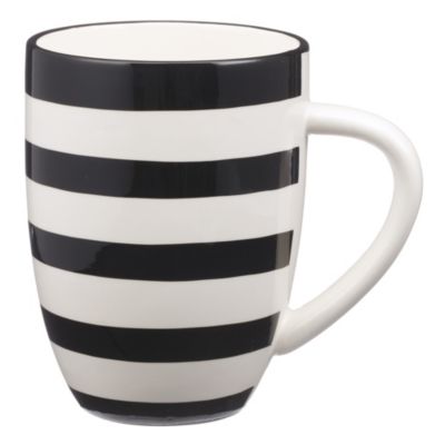 Tu Strada Striped Mug Black