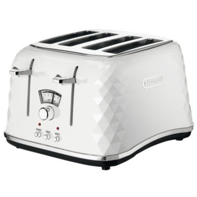DeLonghi Brilliante White 4-slice Toaster