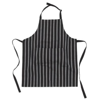 Sainsbury's Black Woven Butcher's Stripe Apron