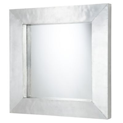 Beaten Aluminium Frame Mirror 40x40cm
