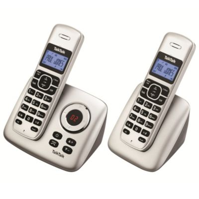 Talk Talk 2122 Twin Digital Phone Set Silver