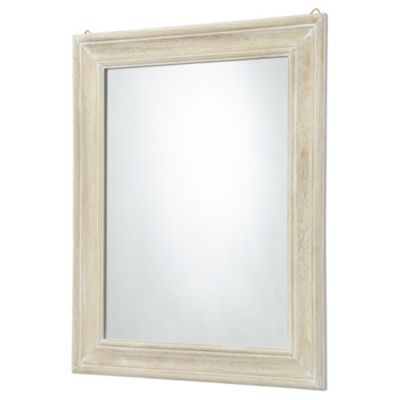 Cream Wash Wood Mirror 40x30cm