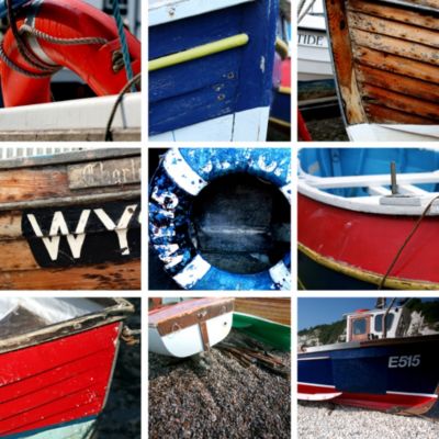 Boats Canvas Wall Art 48x48cm
