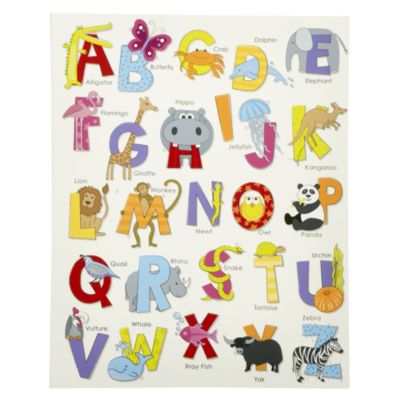 Animals ABC Wall Art 50x40cm
