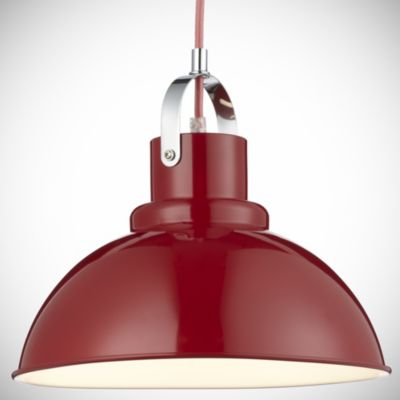 Tu Red Metal Utility Pendant Shade