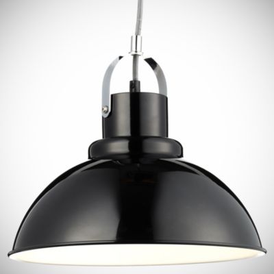 Tu Black Metal Utility Pendant Shade