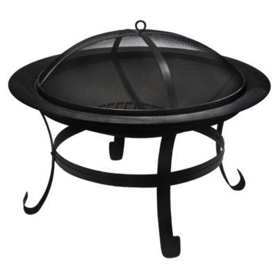 La Hacienda Boston Black Steel Firepit