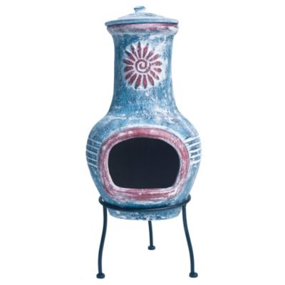La Hacienda Small Decorative Clay Chimenea