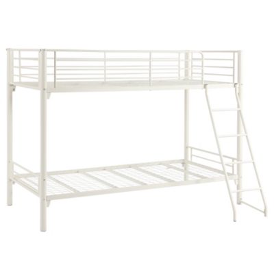 White Metal Bunk Bed