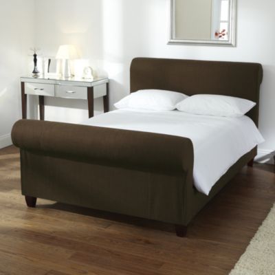 Kyoto Chelsea Scroll Chocolate Double Bedstead
