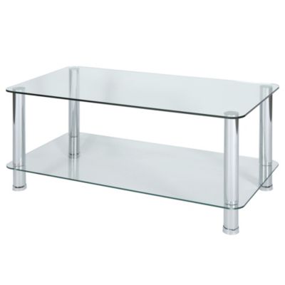 LEVV Regent Clear Glass Coffee Table