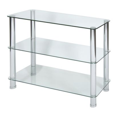 LEVV Regent Clear Glass 3-tier Unit