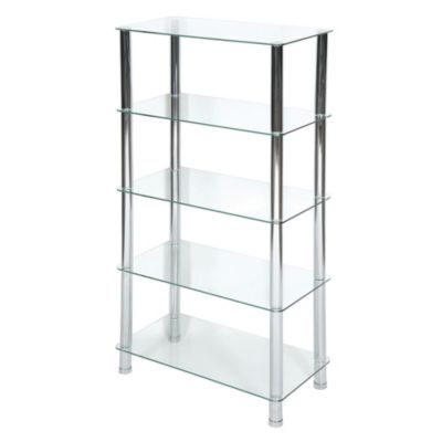 LEVV Regent Clear Glass 5-tier Unit