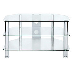 LEVV Regent Clear Glass Small TV Unit