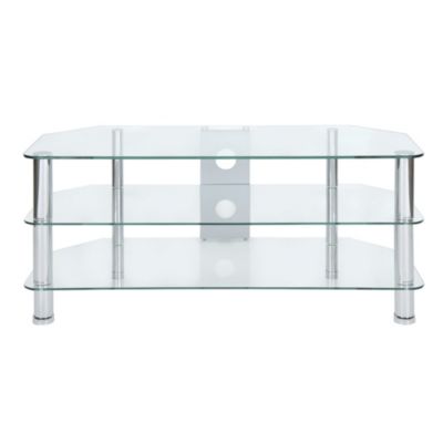 LEVV Regent Clear Glass Large TV Unit