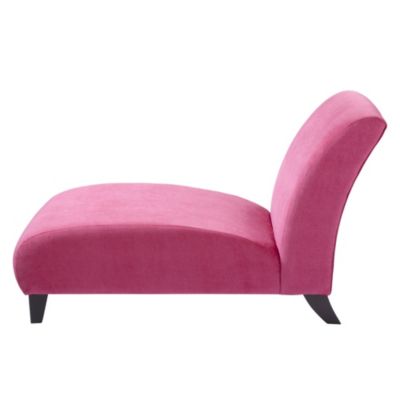 Elliot Pink Velvet Chenille Chaise