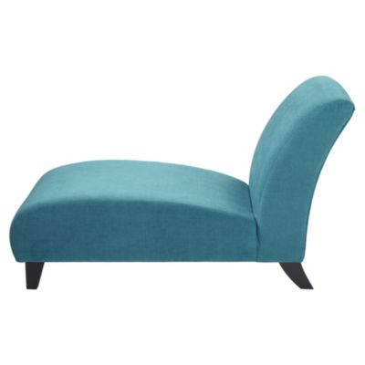Elliot Teal Velvet Chenille Chaise