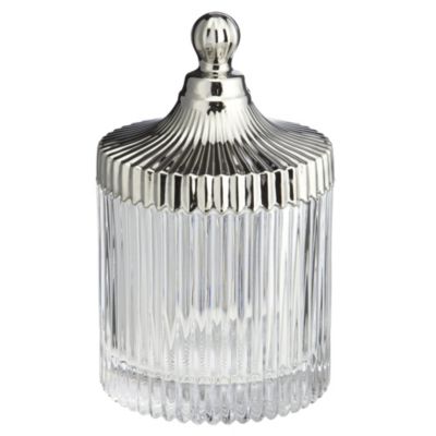 Tu Glass Trinket Box with Metal-plated Lid