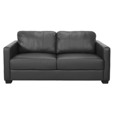Lessina Large Black Leather Sofa