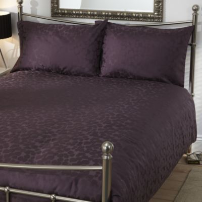 Tu Purple Leaf Jacquard Bed Linen Set
