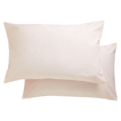 Tu Pair Plain Non-iron Country Pink Pillowcase Pair