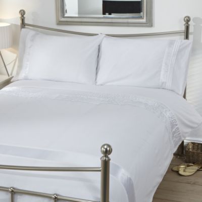 Tu White Panelled Bed Linen Set