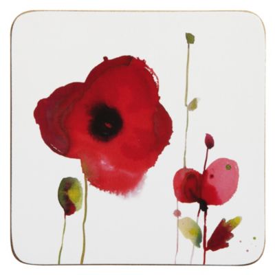 Tu Poppy Coasters 4-pack